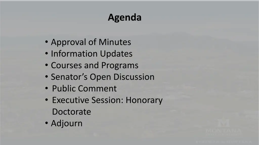 agenda