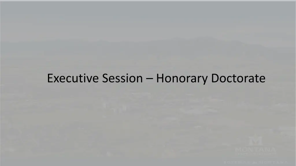 executive session honorary doctorate