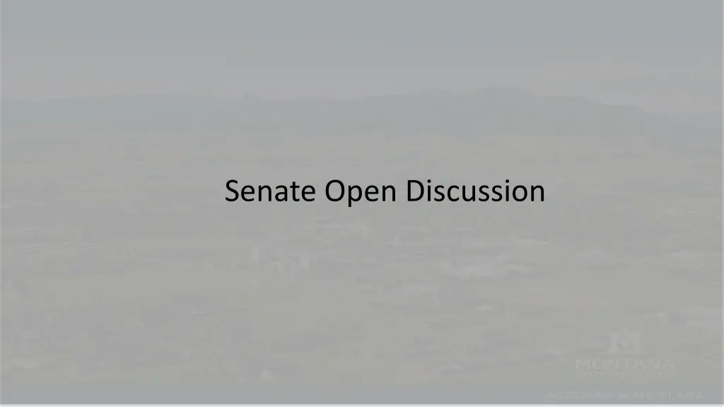 senate open discussion 1