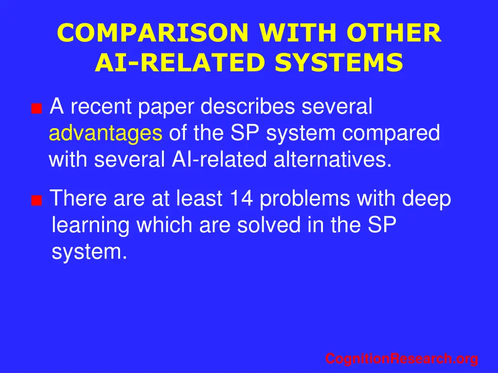 comparison with other ai related systems