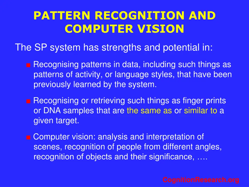 pattern recognition and computer vision