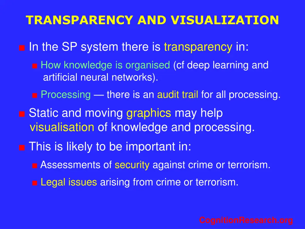 transparency and visualization