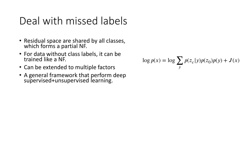 deal with missed labels