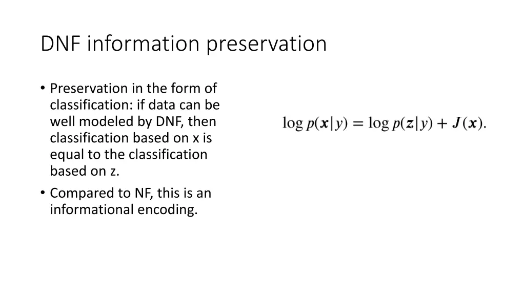 dnf information preservation