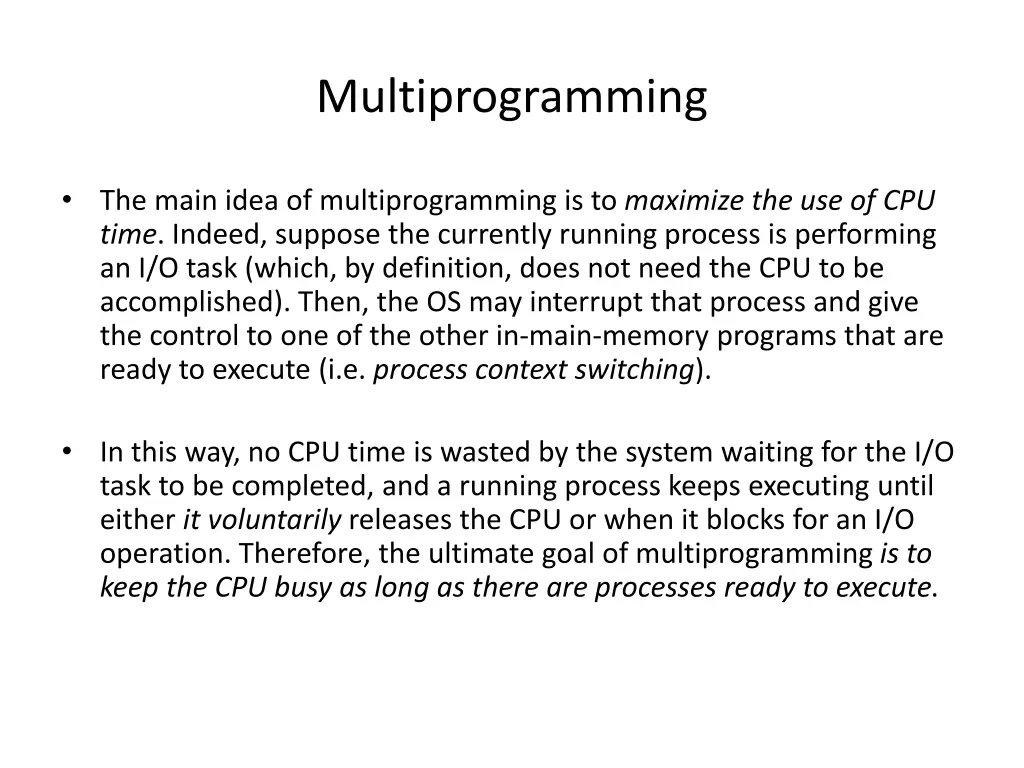 multiprogramming