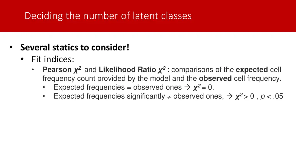 deciding the number of latent classes 1