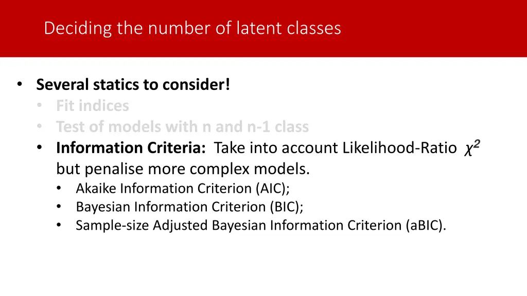 deciding the number of latent classes 3