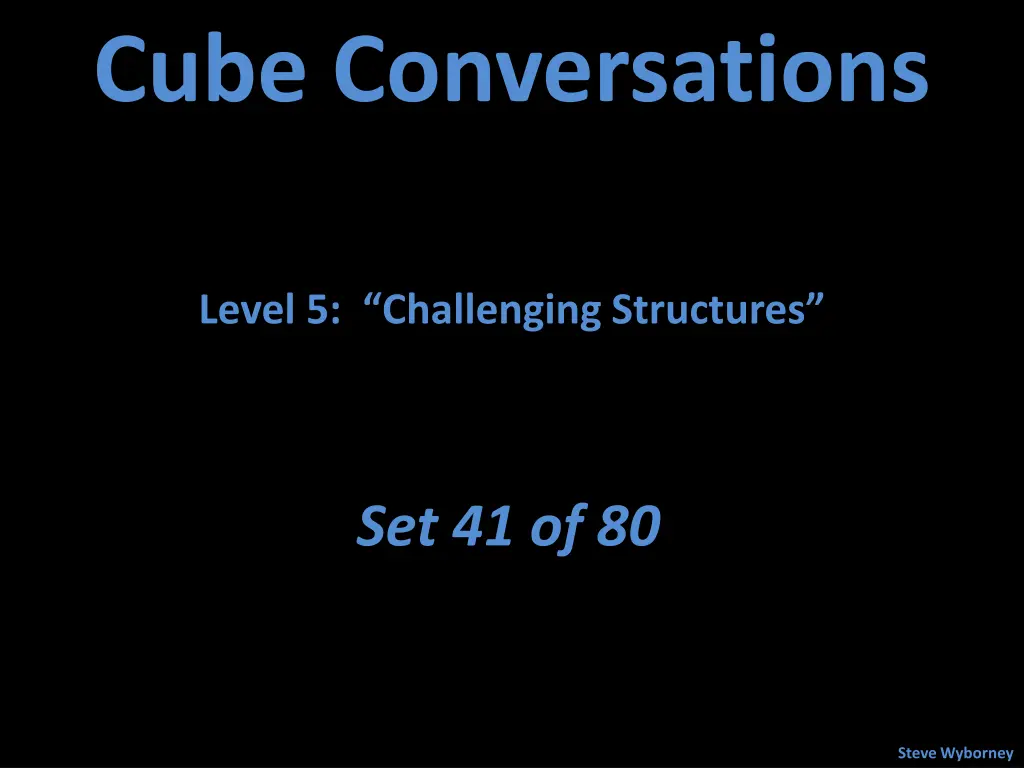 cube conversations 8