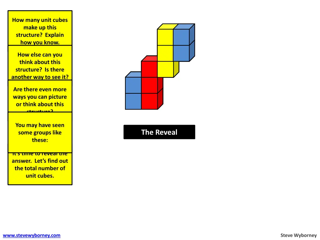 how many unit cubes make up this structure 1