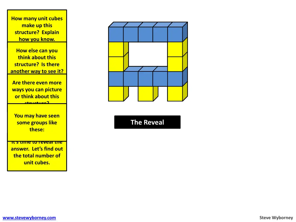 how many unit cubes make up this structure 2