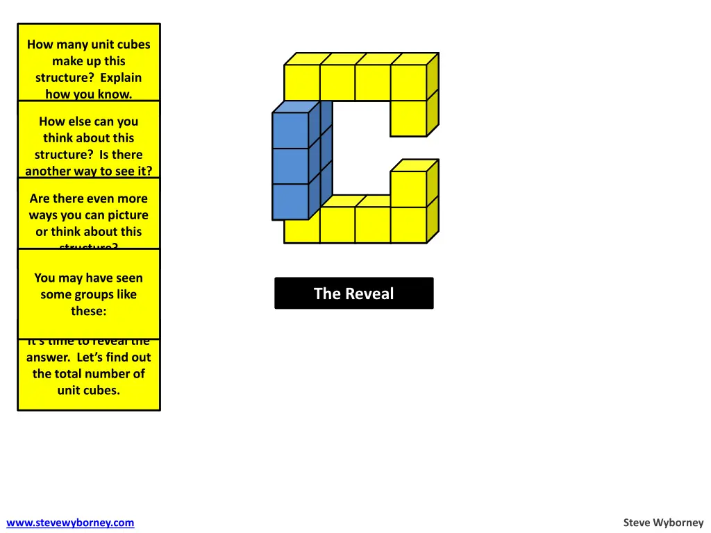 how many unit cubes make up this structure 4