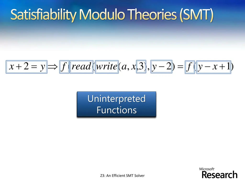 satisfiability modulo theories smt