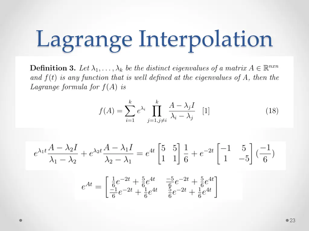 lagrange interpolation