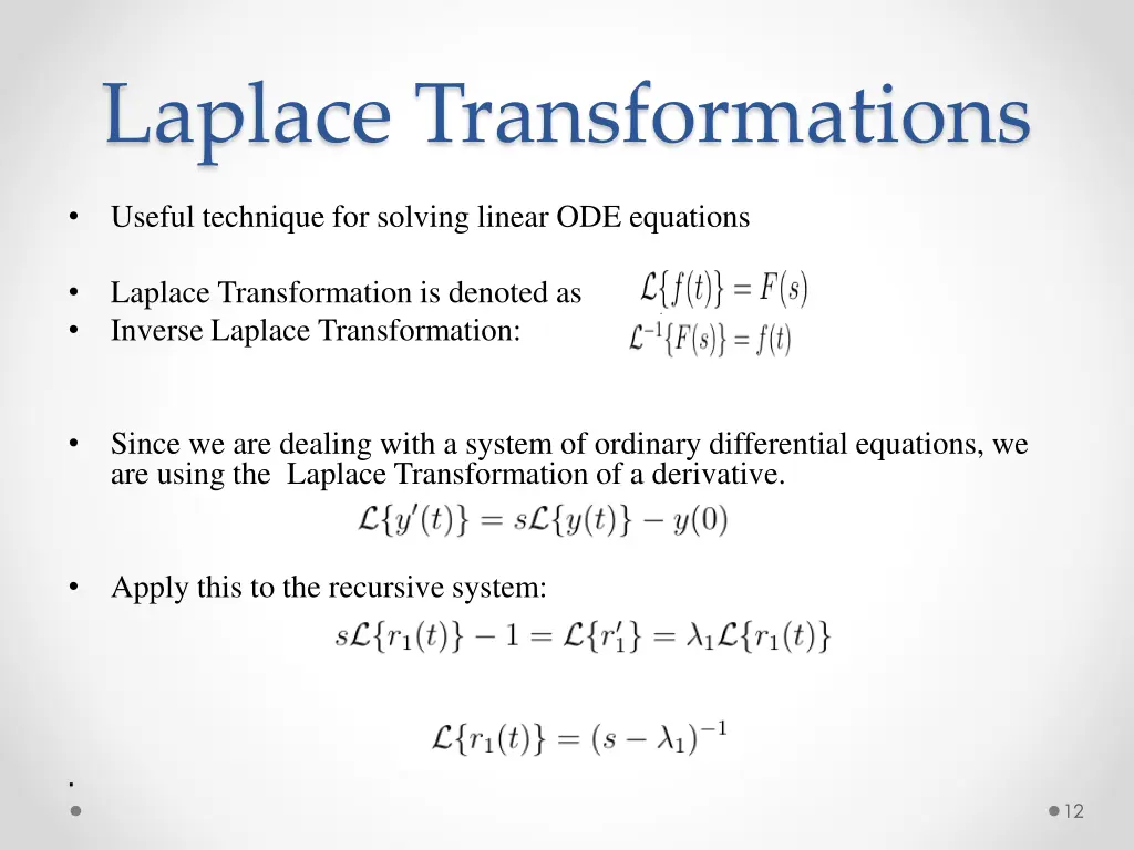 laplace transformations