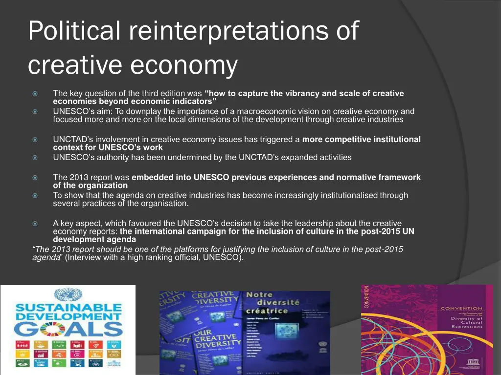 political reinterpretations of creative economy