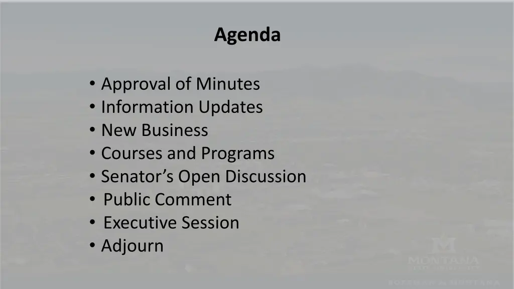 agenda