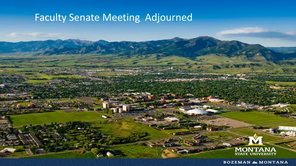 faculty senate meeting adjourned