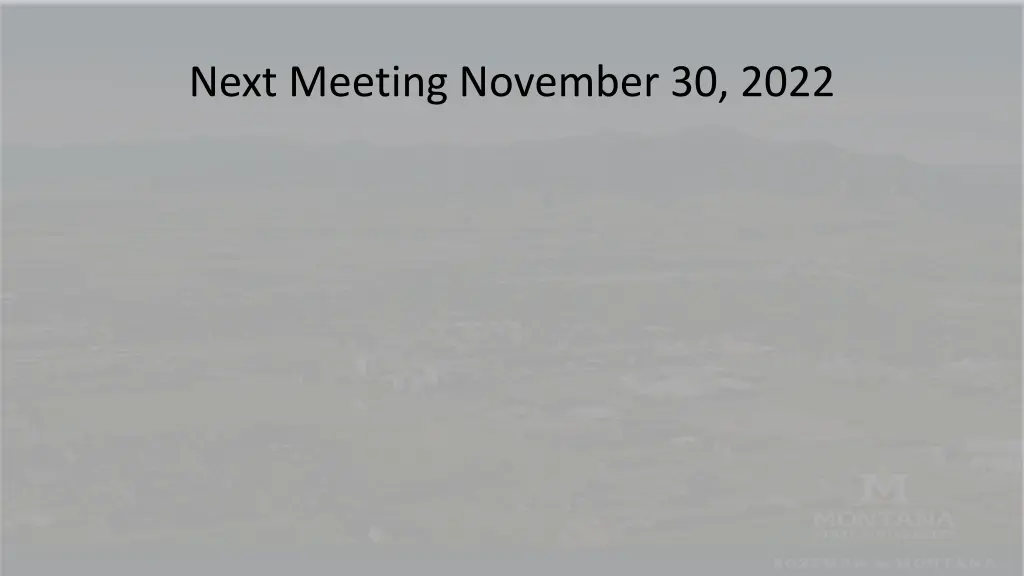 next meeting november 30 2022