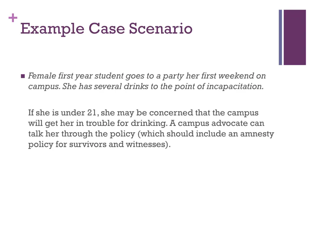 example case scenario 1