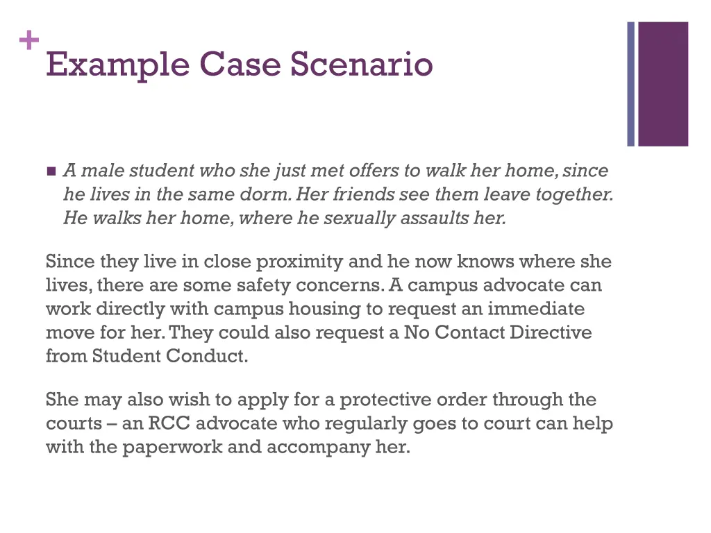 example case scenario 2