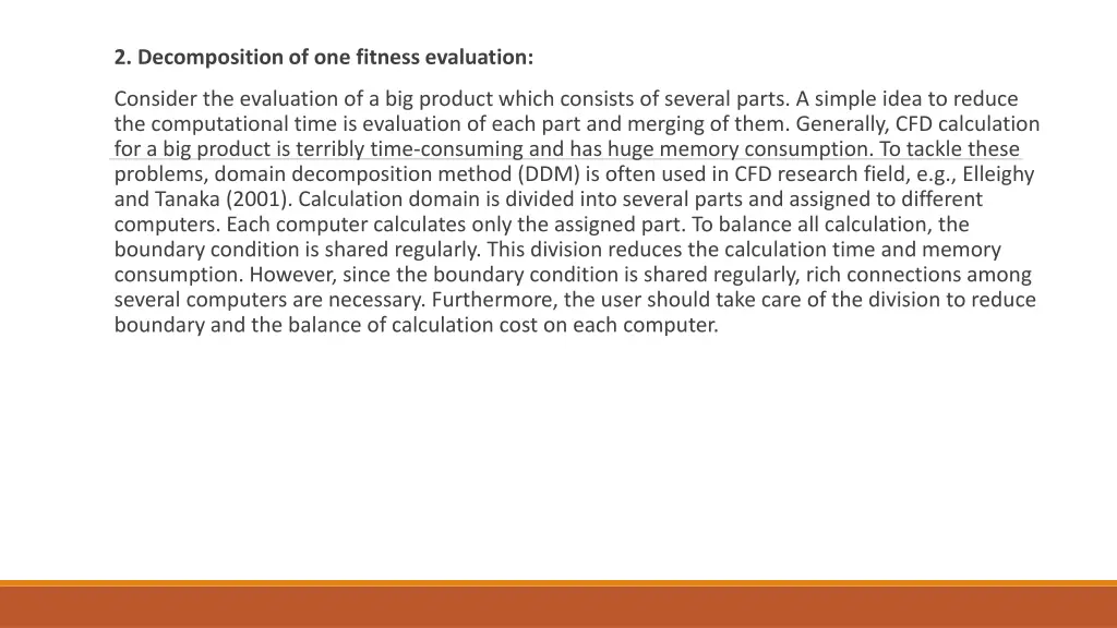 2 decomposition of one fitness evaluation