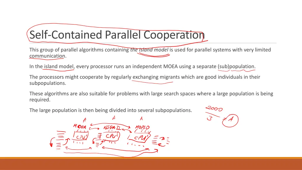 self contained parallel cooperation