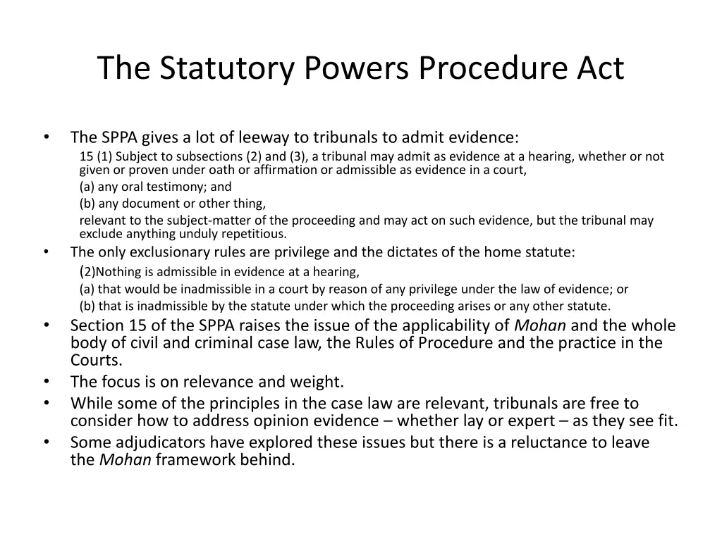 the statutory powers procedure act