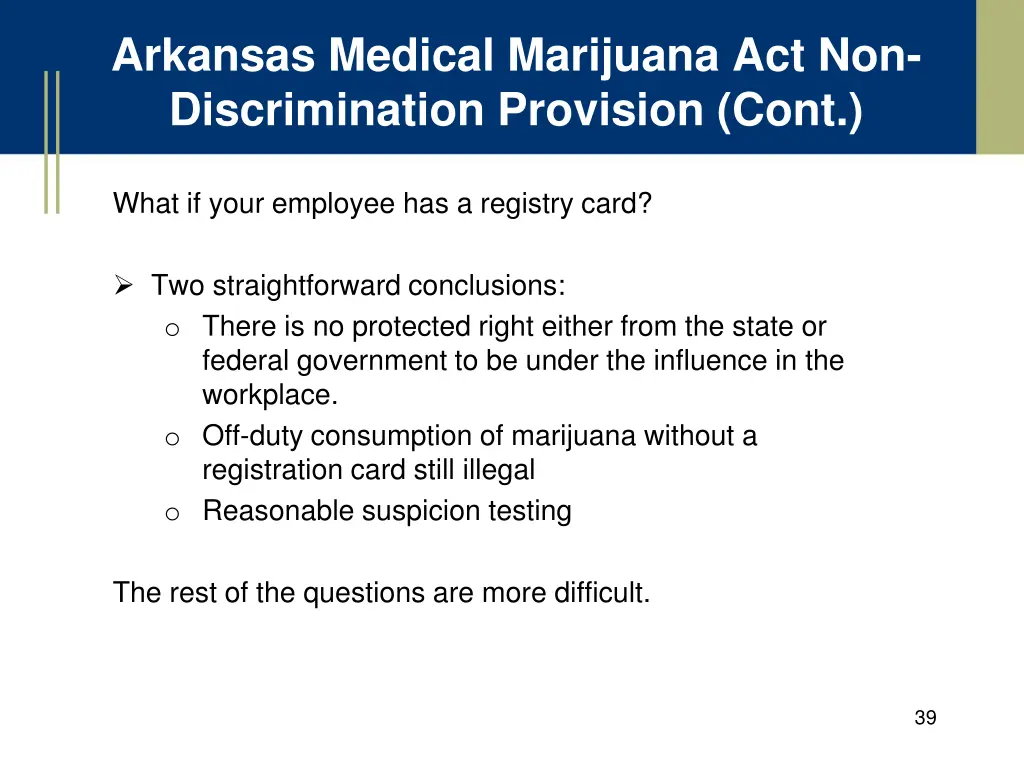 arkansas medical marijuana act non discrimination 1