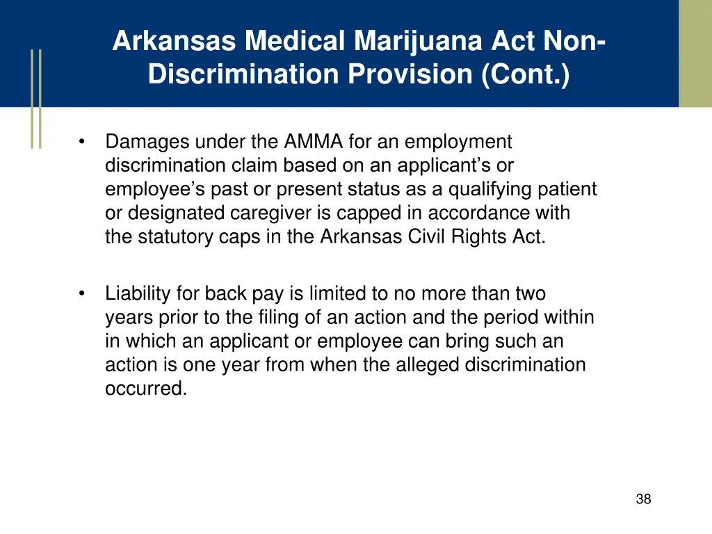 arkansas medical marijuana act non discrimination