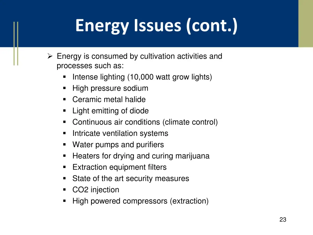 energy issues cont