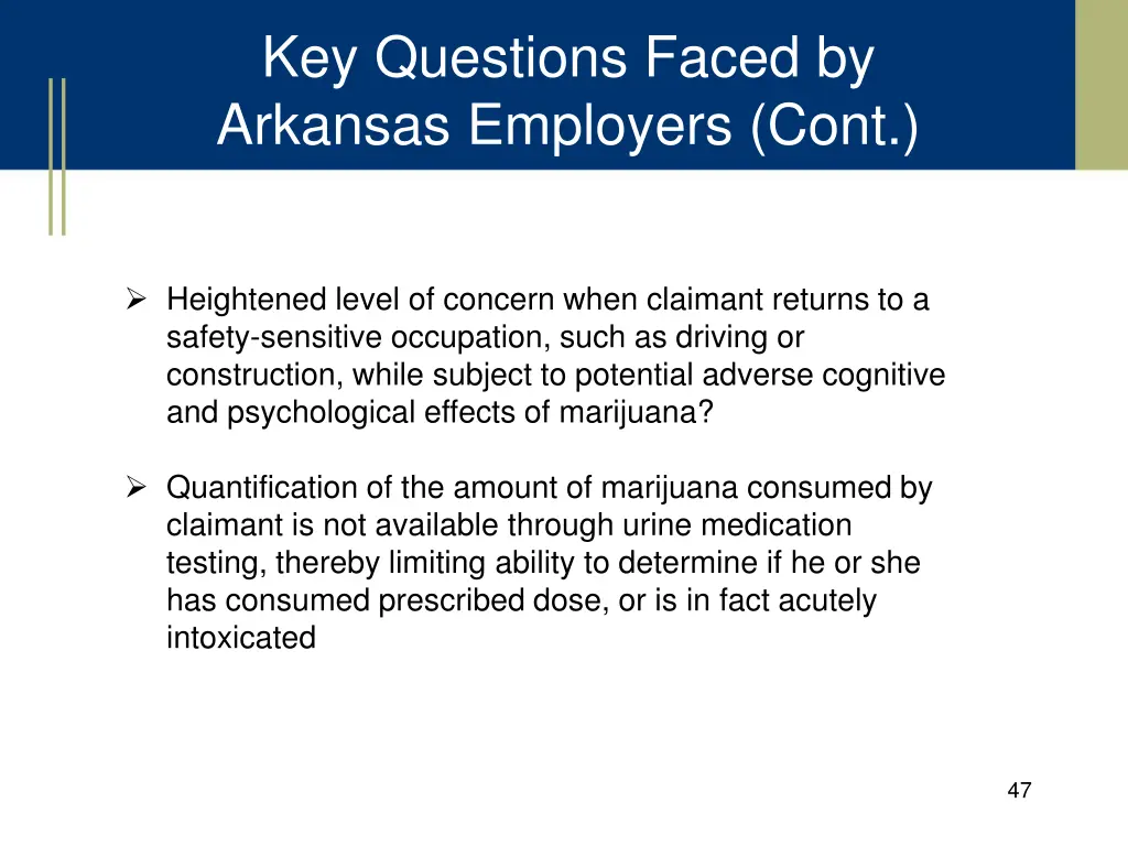 key questions faced by arkansas employers cont 1