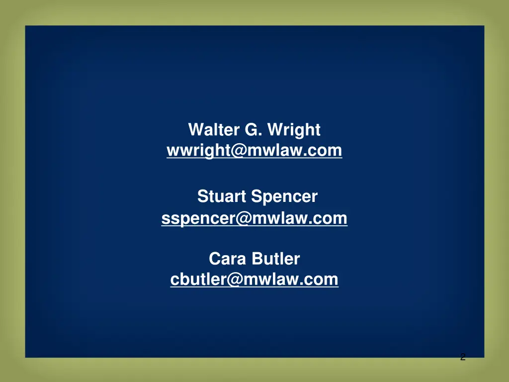 walter g wright wwright@mwlaw com