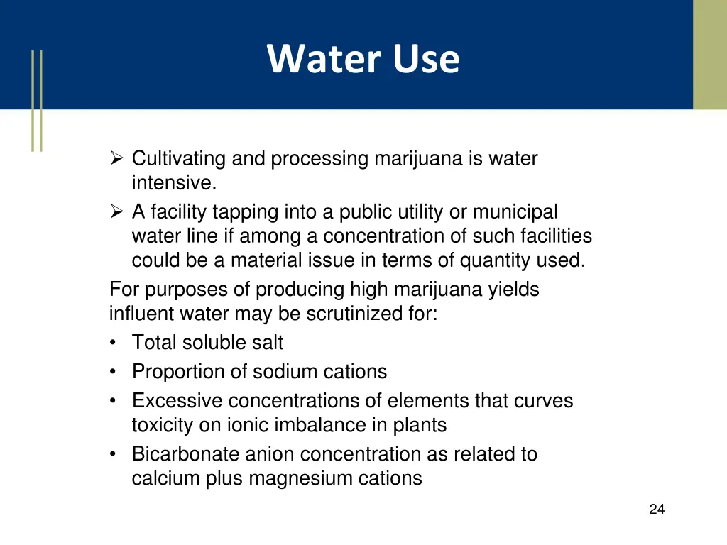 water use