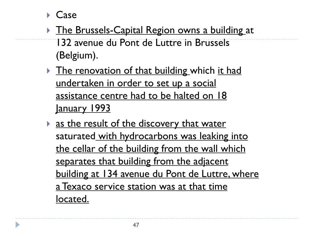 case the brussels capital region owns a building