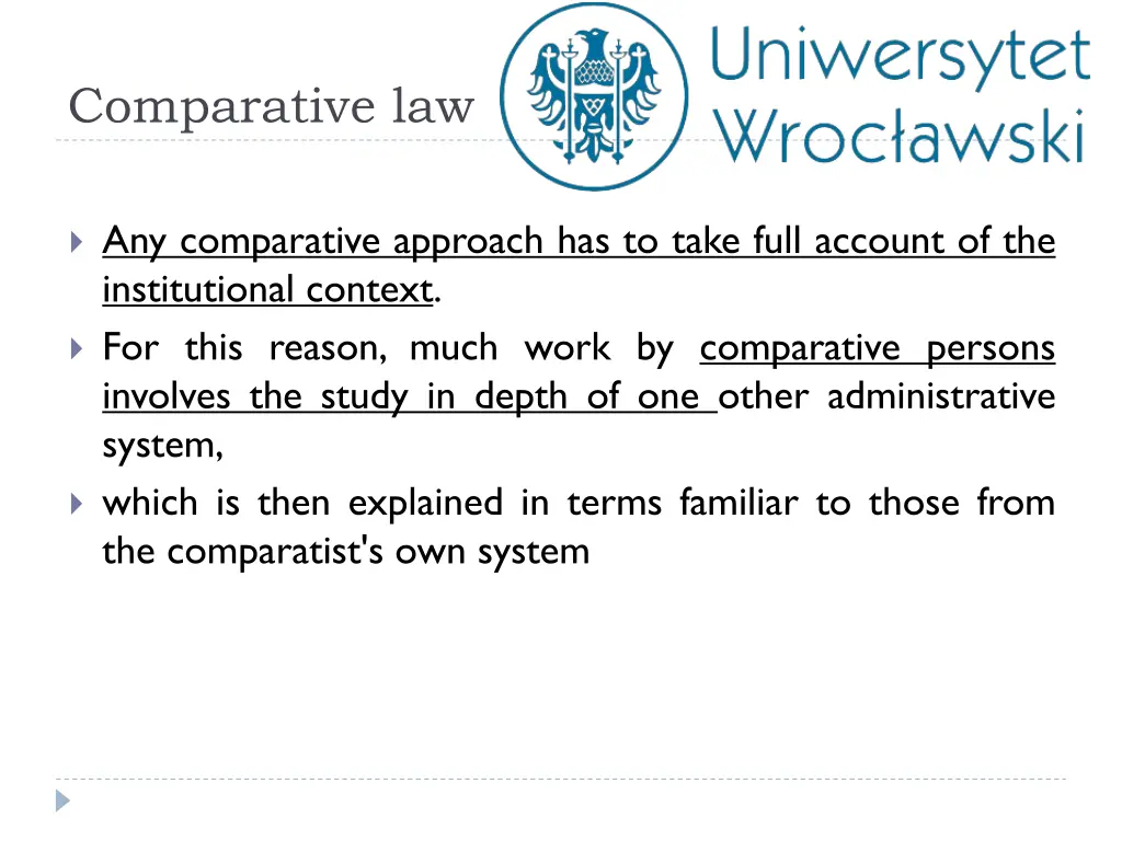 comparative law 1