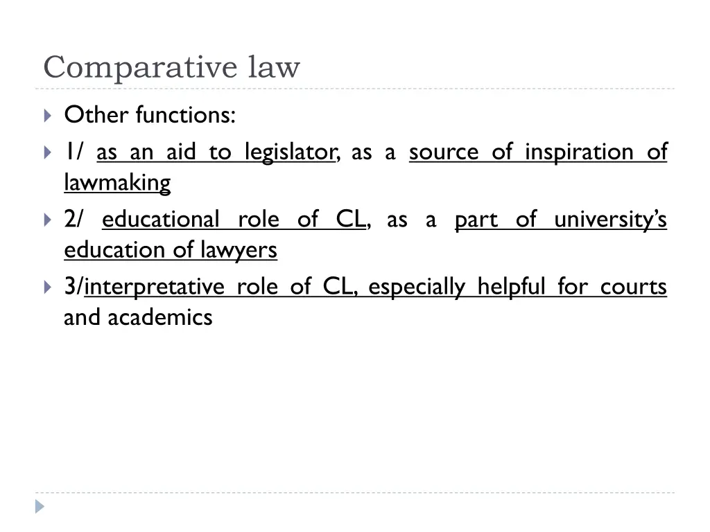 comparative law 7