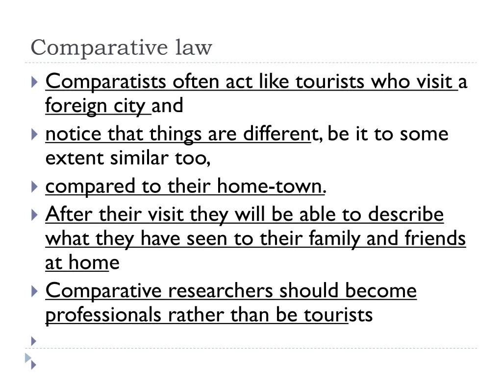 comparative law comparatists often act like