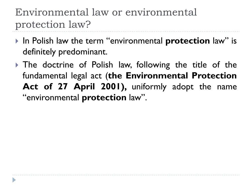 environmental law or environmental protection law 2