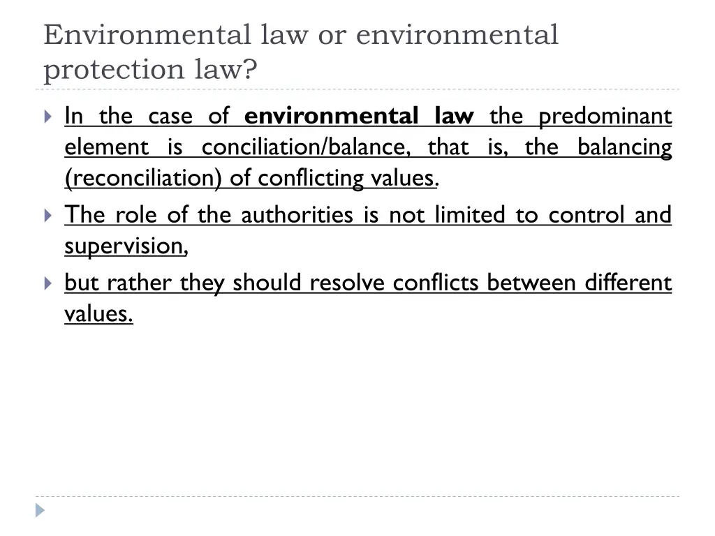 environmental law or environmental protection law 5