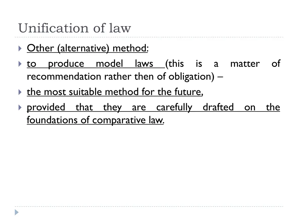 unification of law 2