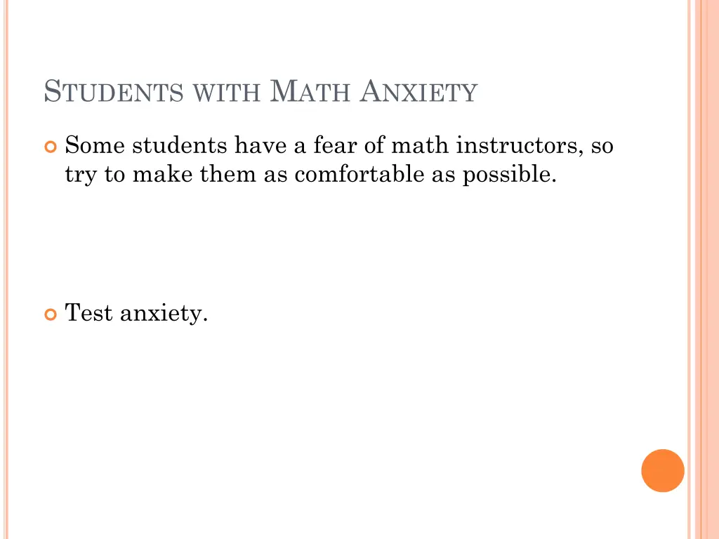 s tudents with m ath a nxiety 1