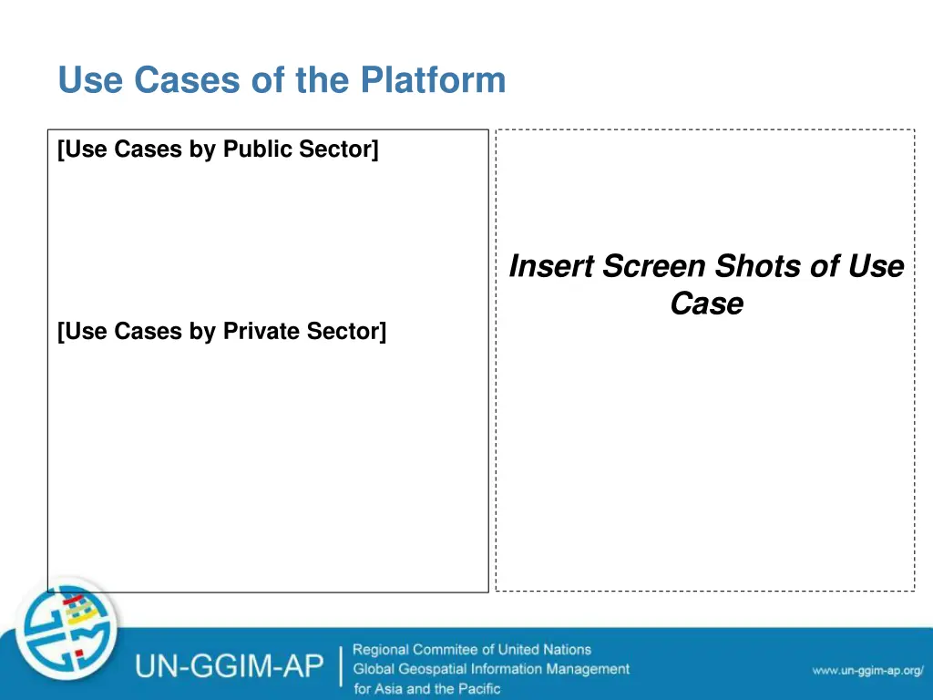 use cases of the platform