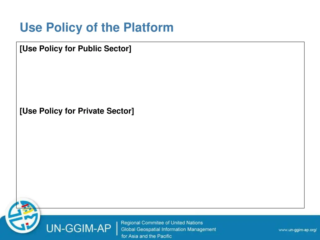 use policy of the platform