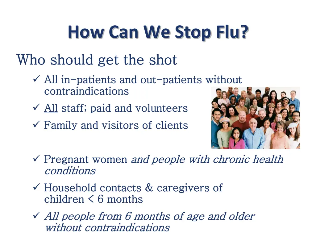 how can we stop flu