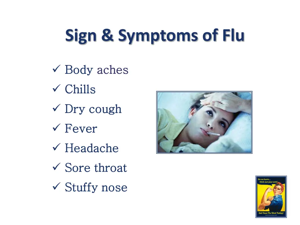 sign symptoms of flu