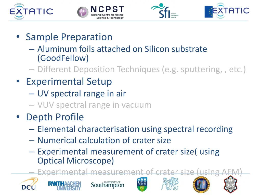 sample preparation aluminum foils attached