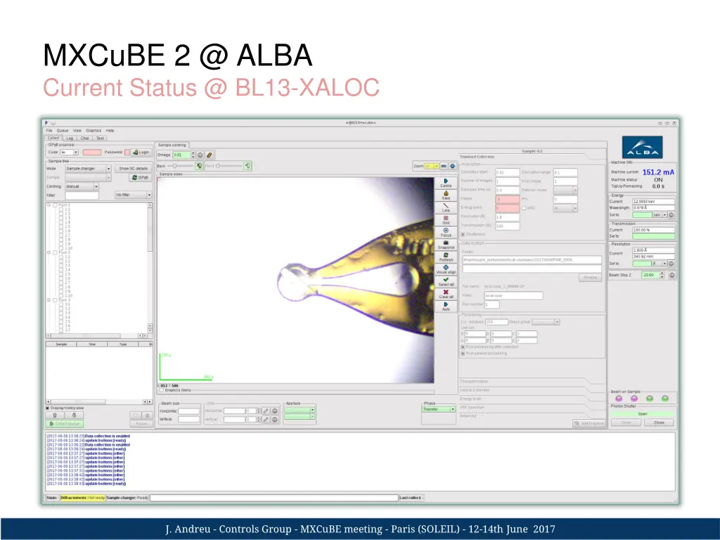 mxcube 2 @ alba current status @ bl13 xaloc