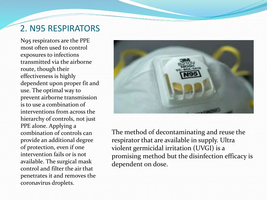 2 n95 respirators