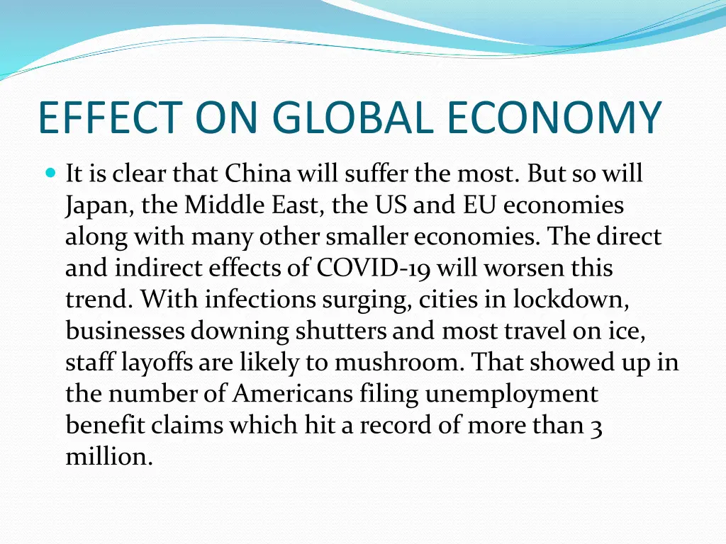 effect on global economy