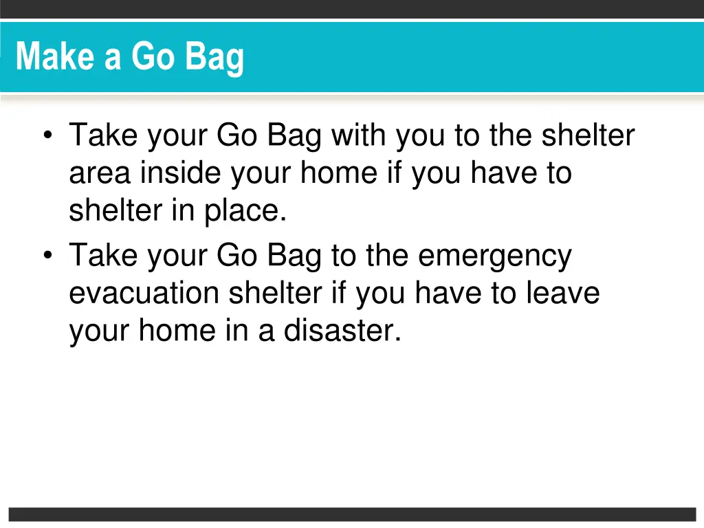 make a go bag